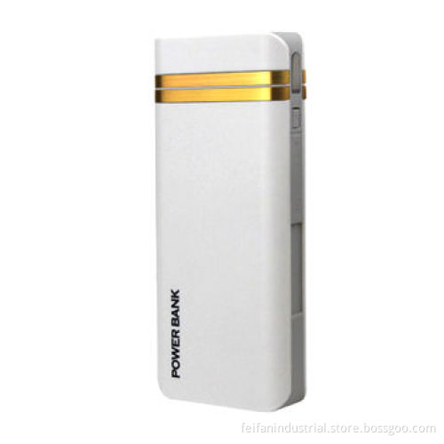 Features of P308L backup power bank in gold, red and white